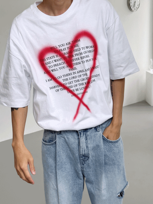AN. Heart Spray T-shirts